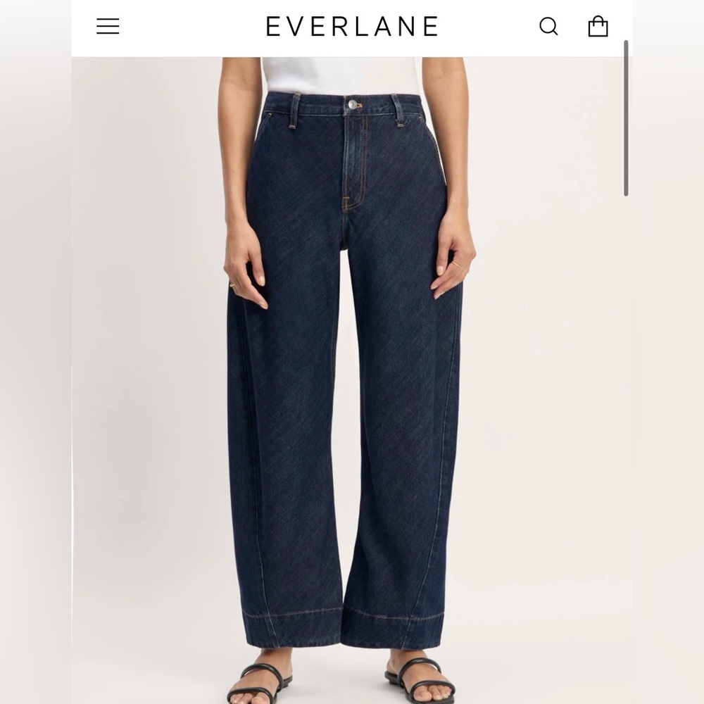 Everlane The Summer Barrel Jean Deep Sea Wash - Picture 3 of 6